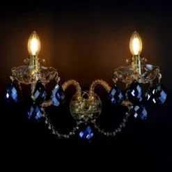Casa Padrino Luxus Kristall Deckenleuchte Silber 40 x 20 x H. 24 cm - Prunkvolle Messing Deckenleuchte mit böhmischem Kristallglas - Barock Möbel - Edel & Prunkvoll