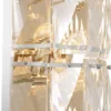 Casa Padrino Luxus Kristallglas Wandleuchte Silber 31 x 18 x H. 31 cm - Hotel & Restaurant Wandlampe
