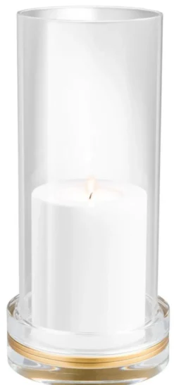 Casa Padrino Luxus Kristallglas Kerzenleuchter 14 x H. 30 cm - Designer Wohnzimmer Accessoires