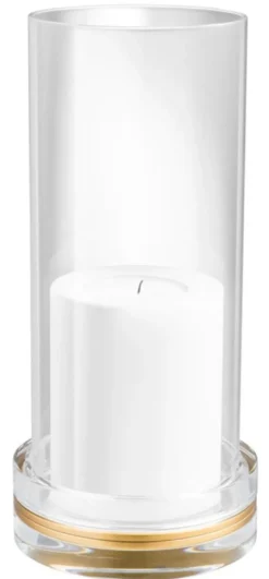 Casa Padrino Luxus Kristallglas Kerzenleuchter 14 x H. 30 cm - Designer Wohnzimmer Accessoires