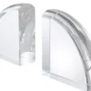 Casa Padrino Luxus Kristallglas Buchstützen Set 22 x 7,5 x H. 22,5 cm - Luxus Deko Accessoires