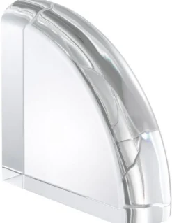 Casa Padrino Luxus Kristallglas Buchstützen Set 22 x 7,5 x H. 22,5 cm - Luxus Deko Accessoires