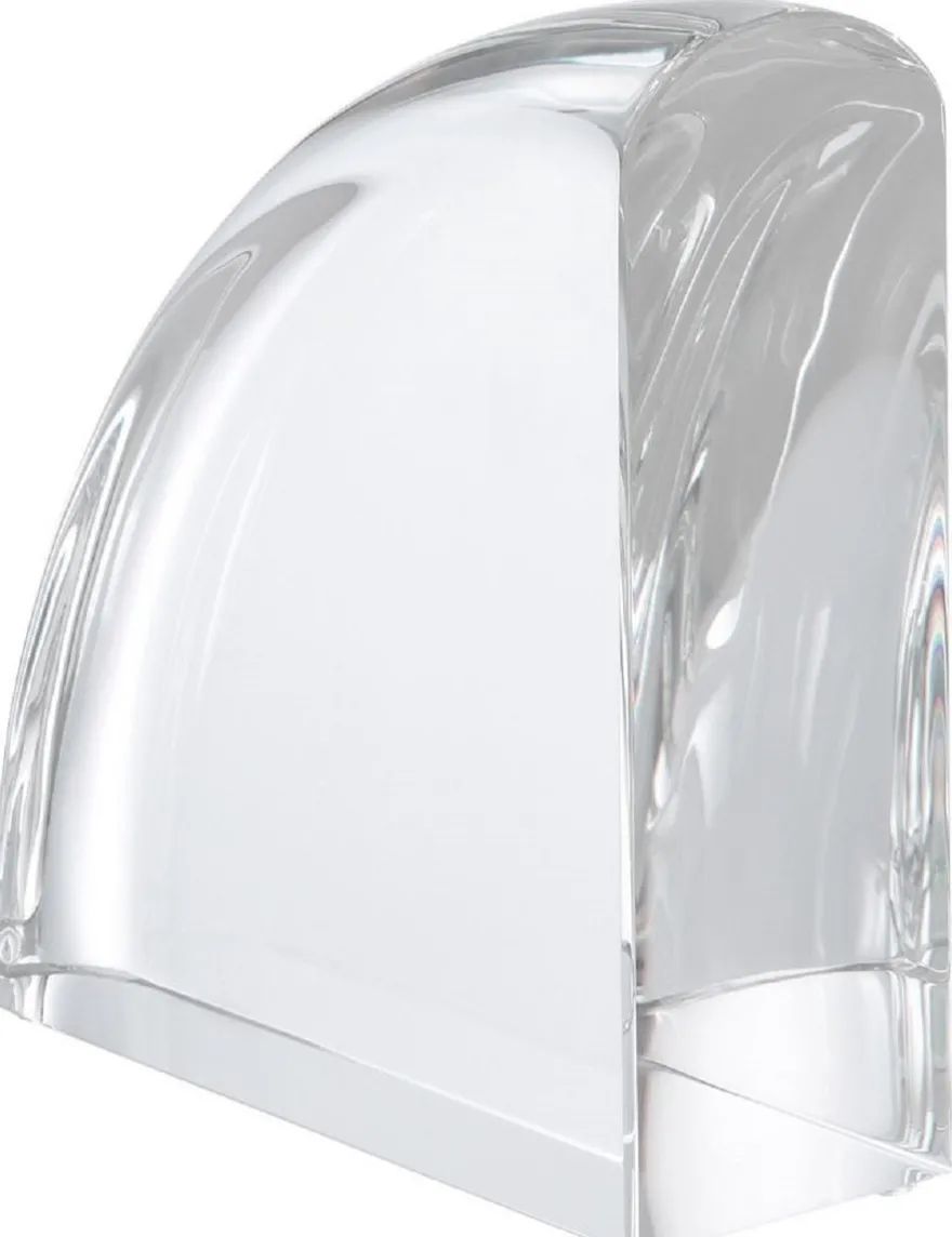 Casa Padrino Luxus Kristallglas Buchstützen Set 22 x 7,5 x H. 22,5 cm - Luxus Deko Accessoires