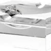 Casa Padrino Luxus Kristallglas Aschenbecher 20 x 20 x H. 7,5 cm - Wohnzimmer Accessoires