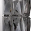 Casa Padrino Luxus Kristallglas Wandleuchte Grau / Silber 31 x 18 x H. 31 cm - Luxus Kollektion