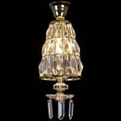 Casa Padrino Luxus Kristall Hängeleuchte Silber Ø 16 x H. 45 cm - Prunkvolle Messing Hängeleuchte mit böhmischem Kristallglas - Barock Möbel - Edel & Prunkvoll