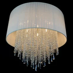 Casa Padrino Luxus Kristall Kronleuchter Silber Ø 70 x H. 55 cm - Prunkvolle Messing Kronleuchter mit böhmischem Kristallglas - Barock Möbel - Edel & Prunkvoll