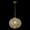 Casa Padrino Luxus Kristall Kronleuchter Gold Ø 30 x H. 30 cm - Prunkvolle Messing Kronleuchter mit böhmischem Kristallglas - Barock Möbel - Edel & Prunkvoll