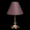 Casa Padrino Luxus Kristall Tischleuchte Barock Stil Bronze / Lampenschirm Braun 31 x 50 cm