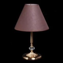 Casa Padrino Luxus Kristall Tischleuchte Barock Stil Bronze / Lampenschirm Braun 31 x 50 cm