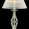 Casa Padrino Luxus Kristall Tischleuchte Barock Stil Creme Gold / Lampenschirm Creme 32 x 56 cm