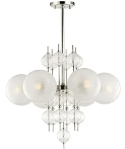 Casa Padrino Luxus Kronleuchter Silber Ø 69,2 x H. 63,5 cm - Luxus Qualität