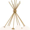 Casa Padrino Luxus Kronleuchter Antik Messing / Weiß Ø 85 x H. 84 cm - Designermöbel