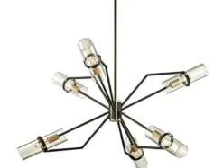 Casa Padrino Luxus Kronleuchter Bronze / Messing Ø 91,4 x H. 55,3 cm - Designer Wohnzimmer Kronleuchter - Luxus Qualität