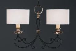 Casa Padrino Luxus Kronleuchter Rostbraun B. 64 x H. 52 cm - Handgefertigter Kronleuchter aus Schmiedeeisen - Luxus Kollektion - Edel & Prunkvoll