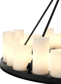 Casa Padrino Luxus Kronleuchter Schwarz 90 x H. 65 cm - Hotel Restaurant Möbel