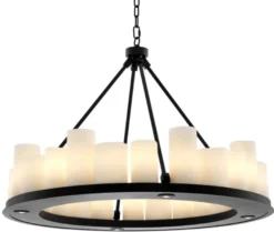 Casa Padrino Luxus Kronleuchter Schwarz 90 x H. 65 cm - Hotel Restaurant Möbel