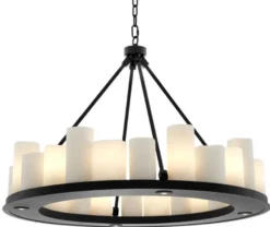 Casa Padrino Luxus Kronleuchter Schwarz 90 x H. 65 cm - Hotel Restaurant Möbel
