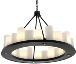 Casa Padrino Luxus Kronleuchter Schwarz 90 x H. 65 cm - Hotel Restaurant Möbel