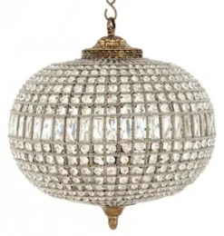 Casa Padrino Luxus Kronleuchter - Antik Messing Hängeleuchte - Ø 52 x H 52 cm