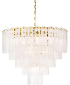Casa Padrino Luxus Kronleuchter Gold Ø 85 x H. 73 cm - Hotel & Restaurant Kronleuchter mit Mattglas