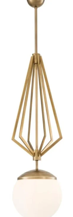 Casa Padrino Luxus Kronleuchter Antik Messing / Weiß Ø 32,5 x H. 105 cm - Luxus Möbel