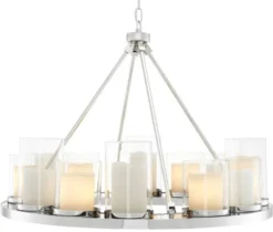 Casa Padrino Luxus Kronleuchter in silber 90 x H. 65 cm - Hotel Restaurant Kollektion