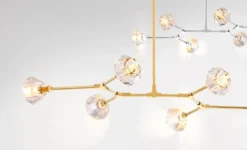 Casa Padrino Luxus Kronleuchter Gold 133 x 88 H. 14 cm - Hotel Restaurant Möbel