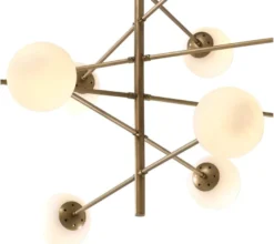 Casa Padrino Luxus Kronleuchter Antik Messingfarben / Weiß Ø 122 x H. 69 cm - Luxus Qualität