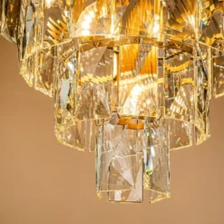Casa Padrino Luxus Kronleuchter Gold Ø 60 x H. 65 cm - Vierstufiger Kristall Lüster
