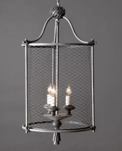 Casa Padrino Luxus Kronleuchter Grau Ø 50 x H. 85 cm - Handgefertigter Kronleuchter aus Schmiedeeisen - Luxus Kollektion - Edel & Prunkvoll