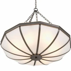 Casa Padrino Luxus Kronleuchter Bronze / Weiß 80 cm - Luxus Möbel - Luxus Interior