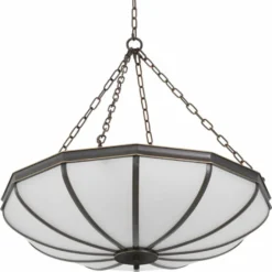 Casa Padrino Luxus Kronleuchter Bronze / Weiß 80 cm - Luxus Möbel - Luxus Interior