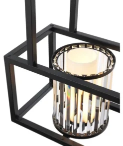 Casa Padrino Luxus Kronleuchter Schwarz 120 x 32 x H. 98 cm - Hotel Restaurant Möbel