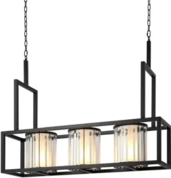 Casa Padrino Luxus Kronleuchter Schwarz 120 x 32 x H. 98 cm - Hotel Restaurant Möbel