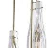 Casa Padrino Luxus Kronleuchter Messingfarben Ø 30 x H. 95,5 cm - Moderner Metall Kronleuchter mit Glas Lampenschirmen - Luxus Qualität