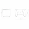 Casa Padrino Luxus Kunstleder Sessel Grau / Silber 91,5 cm - Luxus Interior