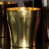 Casa Padrino Luxus Kupfer Champagnerkühler Gold Ø 18 x H. 19 cm - Runder Weinkühler - Sektkühler - Gastronomie Accessoires - Restaurant Accessoires - Hotel Accessoires - Luxus Qualität