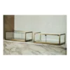 Casa Padrino Luxus Ladentheke 95 x 45 cm H. 32,5 cm mit 1 LED-Spots - Ladeneinrichtung - Boutique Möbel - Made in Italy