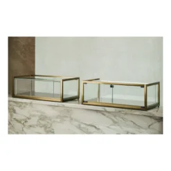 Casa Padrino Luxus Ladentheke 95 x 45 cm H. 32,5 cm mit 1 LED-Spots - Ladeneinrichtung - Boutique Möbel - Made in Italy
