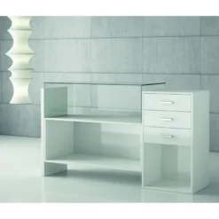 Casa Padrino Luxus Ladentheke 50 x 43 cm H. 90 cm mit Schubladen - Ladeneinrichtung - Boutique Möbel - Made in Italy