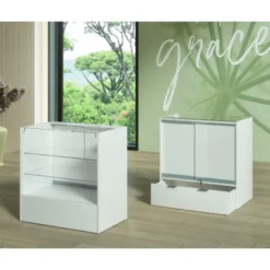Casa Padrino Luxus Ladentheke 90 x 50 cm H. 90 cm - Ladeneinrichtung - Boutique Möbel - Made in Italy