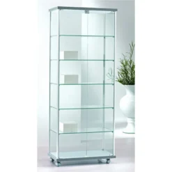 Casa Padrino Luxus Ladenvitrine 93 x 39 cm H. 180 cm - Ladeneinrichtung - Boutique Möbel - Made in Italy