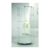 Casa Padrino Luxus Ladenvitrine 80 x 60 cm H. 180 cm mit Glasplatte in Trapezform - Ladeneinrichtung - Boutique Möbel - Made in Italy