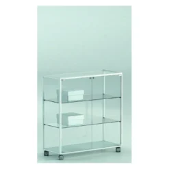 Casa Padrino Luxus Ladenvitrine 91 x 37 cm H. 90 cm - Ladeneinrichtung - Boutique Möbel - Made in Italy