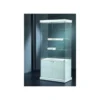 Casa Padrino Luxus Ladenvitrine 93 x 53 cm H. 200 cm mit 4 LED-Spots mit Unterschrank H. 60 cm - Ladeneinrichtung - Boutique Möbel - Made in Italy