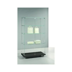 Casa Padrino Luxus Ladenvitrine 80 x 40 cm H. 140 cm mit Glasplatte - Ladeneinrichtung - Boutique Möbel - Made in Italy