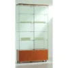 Casa Padrino Luxus Ladenvitrine 117 x 40 cm H. 220 cm mit 4 LED-Spots mit Unterschrank - Ladeneinrichtung - Boutique Möbel - Made in Italy