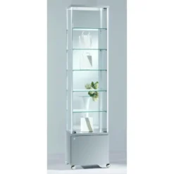Casa Padrino Luxus Ladenvitrine 53 x 39 cm H. 220 cm mit Unterschrank - Ladeneinrichtung - Boutique Möbel - Made in Italy