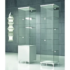 Casa Padrino Luxus Ladenvitrine 45 x 45 cm H. 190 cm - Ladeneinrichtung - Boutique Möbel - Made in Italy